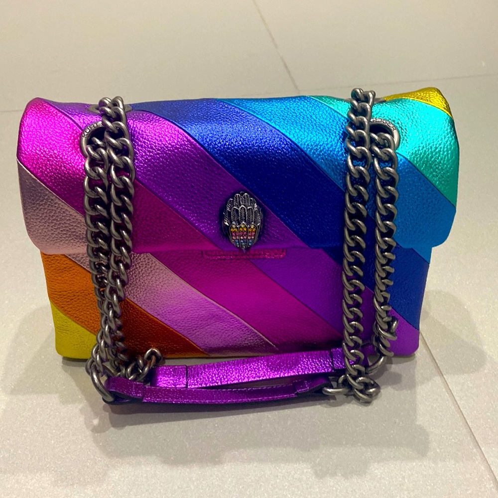 New Kurt Geiger Rainbow Kensington Leather Crossbody bag